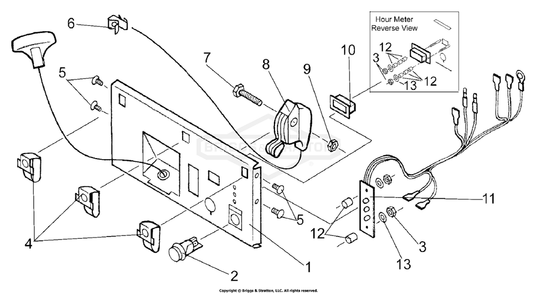 Part Location Diagram of 102175GS Briggs and Stratton Clip control cable stop